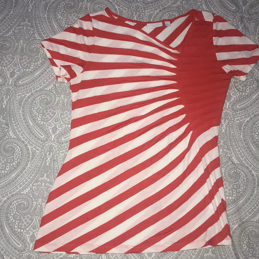 Sun burst striped top